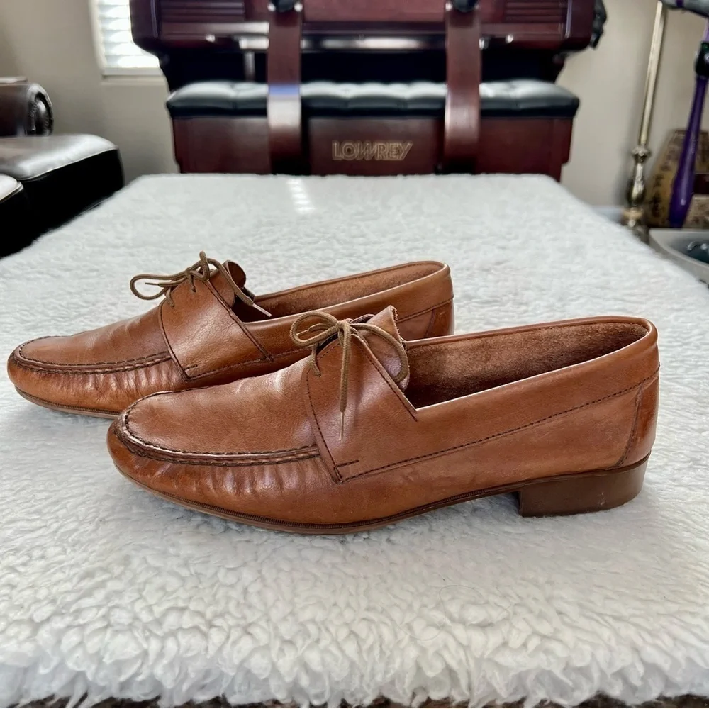 Florsheim Brown Vintage Leather Lace Up Men’s Shoes Size 10.5
